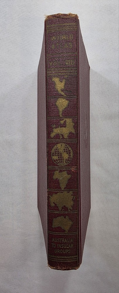 World Atlas Volume VIII 1937 Edition Hardcover Book. 9″x6″