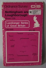 Ordnance Survey Landranger Map – Nottingham & Loughborough – Sheet 129 – 1981