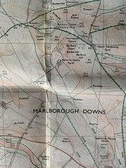 Ordnance Survey Map Pathfinder 1169 Marlborough Downs 1:25000 SU 07/17