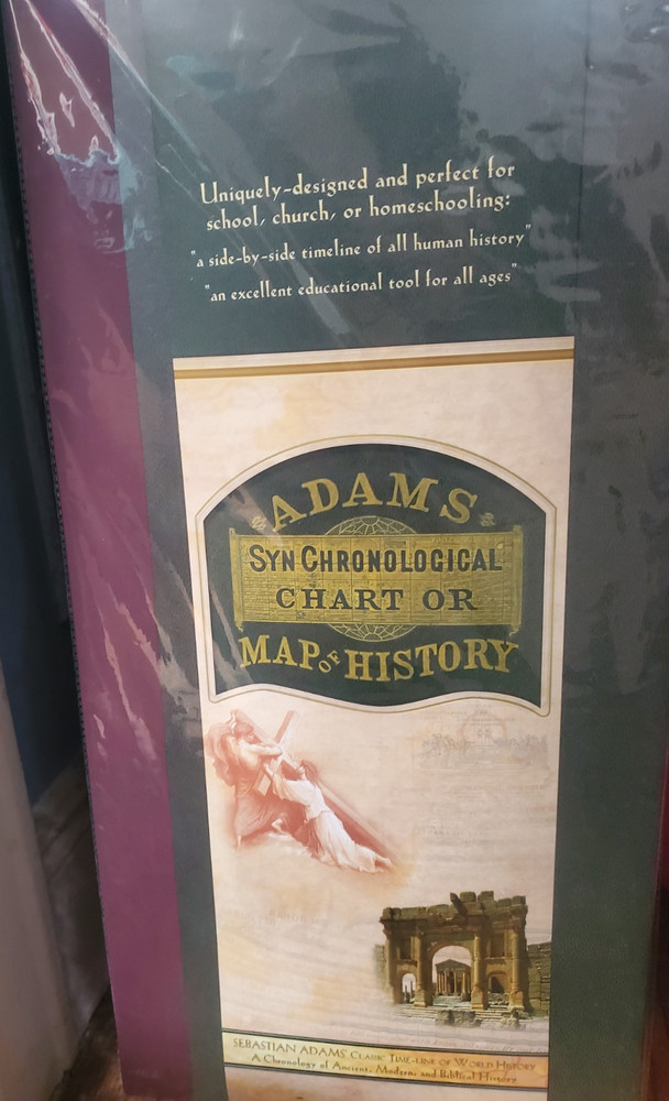 Adams’ Synchronological Chart 1871 Sebastian Adams Educational Map of History