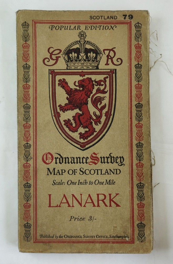 1926 Popular Edition Ordnance Survey Map Of Scotland LANARK No79