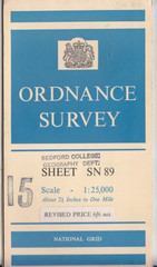 Ordnance Survey (OS) 1:25,000 First Series Map Sheet SN 89 Staylittle