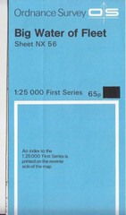 Ordnance Survey [OS] Map 1:25,000 First Series Sheet NX 56 Big Water of Fleet