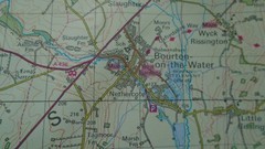 Ordnance Survey Map Cotswolds 1985 Cirencester Broadway Bourton Stow Cheltenham