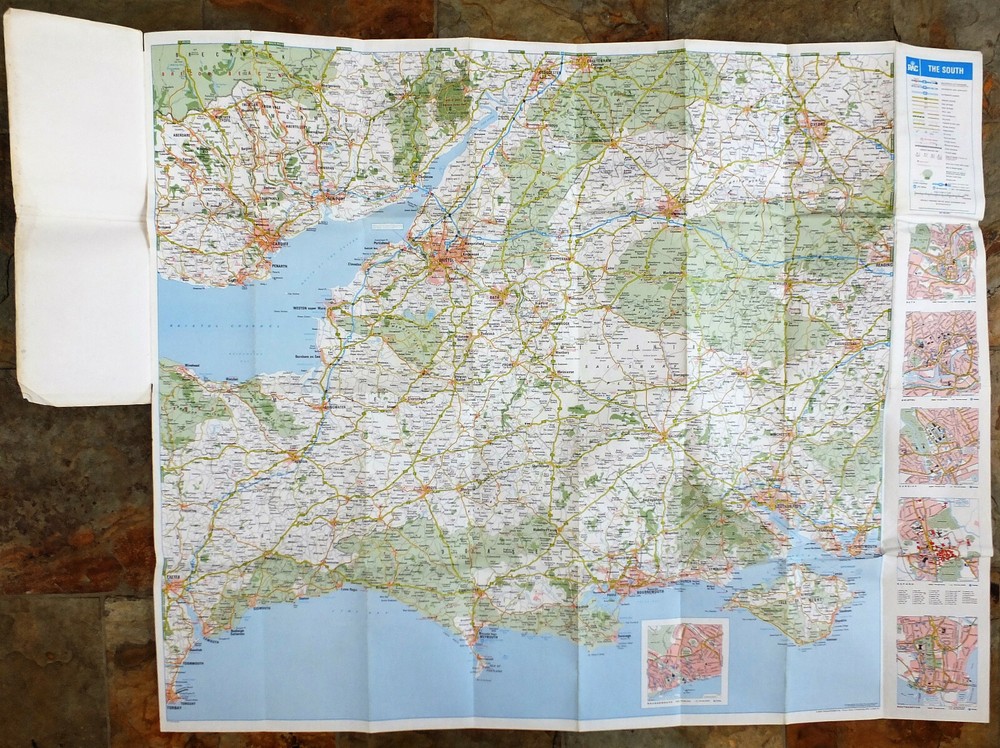 RAC Motoring Maps : THE SOUTH. 3 Miles to 1 inch.