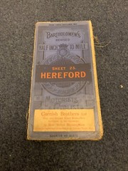 Vintage Bartholemew’s Revised “half-inch” contoured maps Sheet 23 Hereford