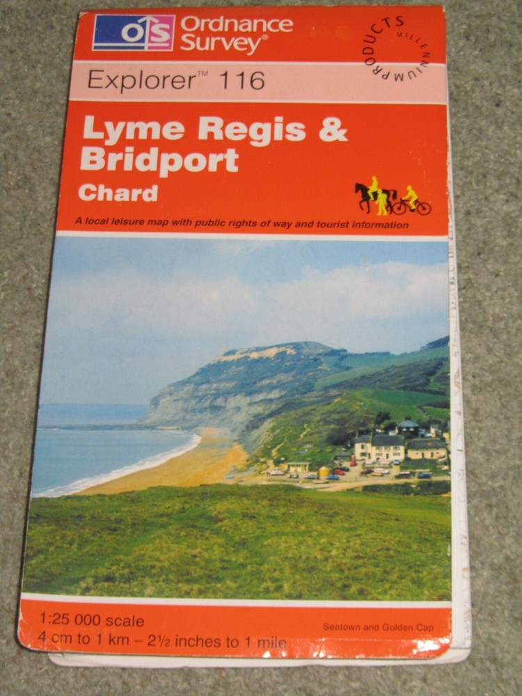 Ordnance Survey Explorer 1:25,000, Sheet 116 Lyme Regis & Bridport – 1997