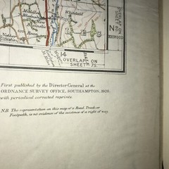 Vintage OS Ordnance Survey One Inch Map 1928 Edinburgh