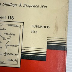 One Inch Ordnance Survey Map Sheet 116 Dolgellau 1962 Cloth – Vintage Foldout