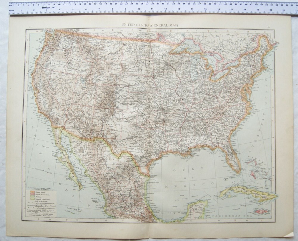 1895 The Times Plate 93 & 94 United States General Map