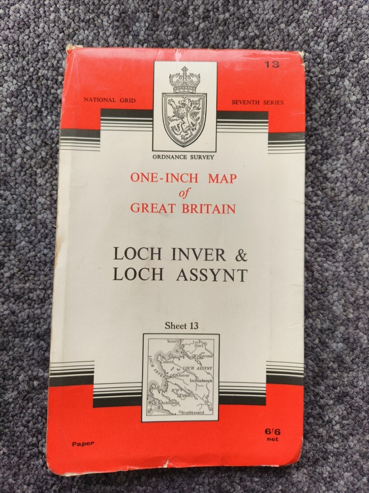 Ordnance Survey Map Sheet 13 Loch Inver And Loch Assynt 1962 Revised