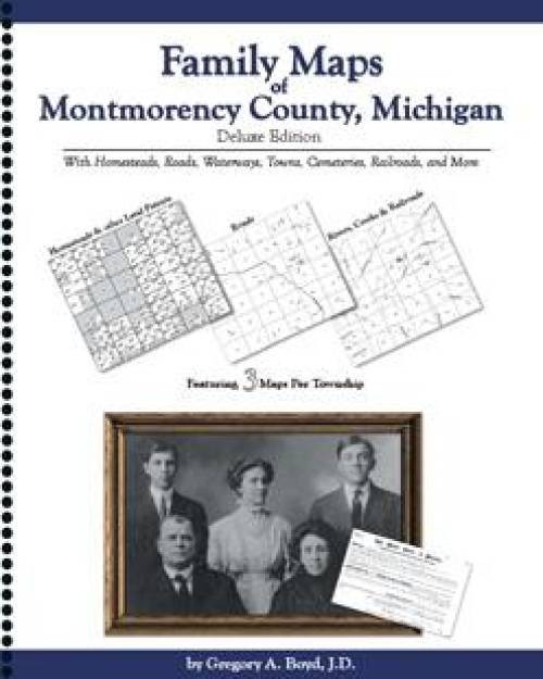 Genealogy Family Maps Cemetery Montmorency County, Michigan MI