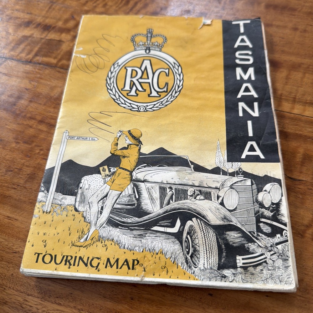 RAC Tasmania Vintage Touring Map 1973