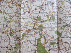 VINTAGE THE GRADED ROAD MAP THE LAKE DISTRICT GALL & INGLIS WATERPROOF CLOTH