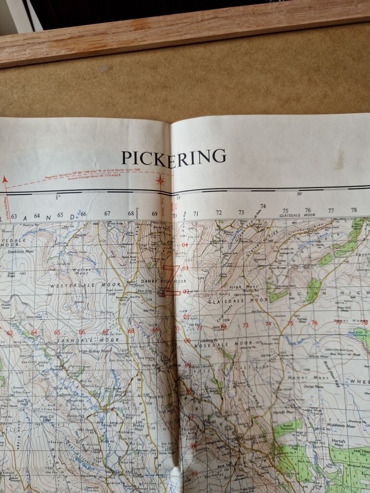 Ordnance Survey Map Of Great Britian – PICKERING – 1966 – 1/63360
