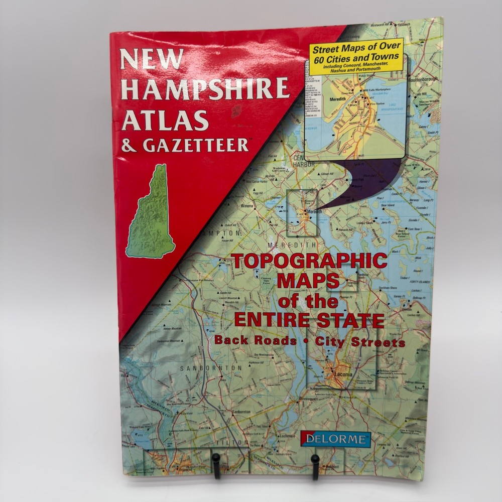 DeLorme Atlas Gazetteer New Hampshire 1998 Topographic Maps Back Roads
