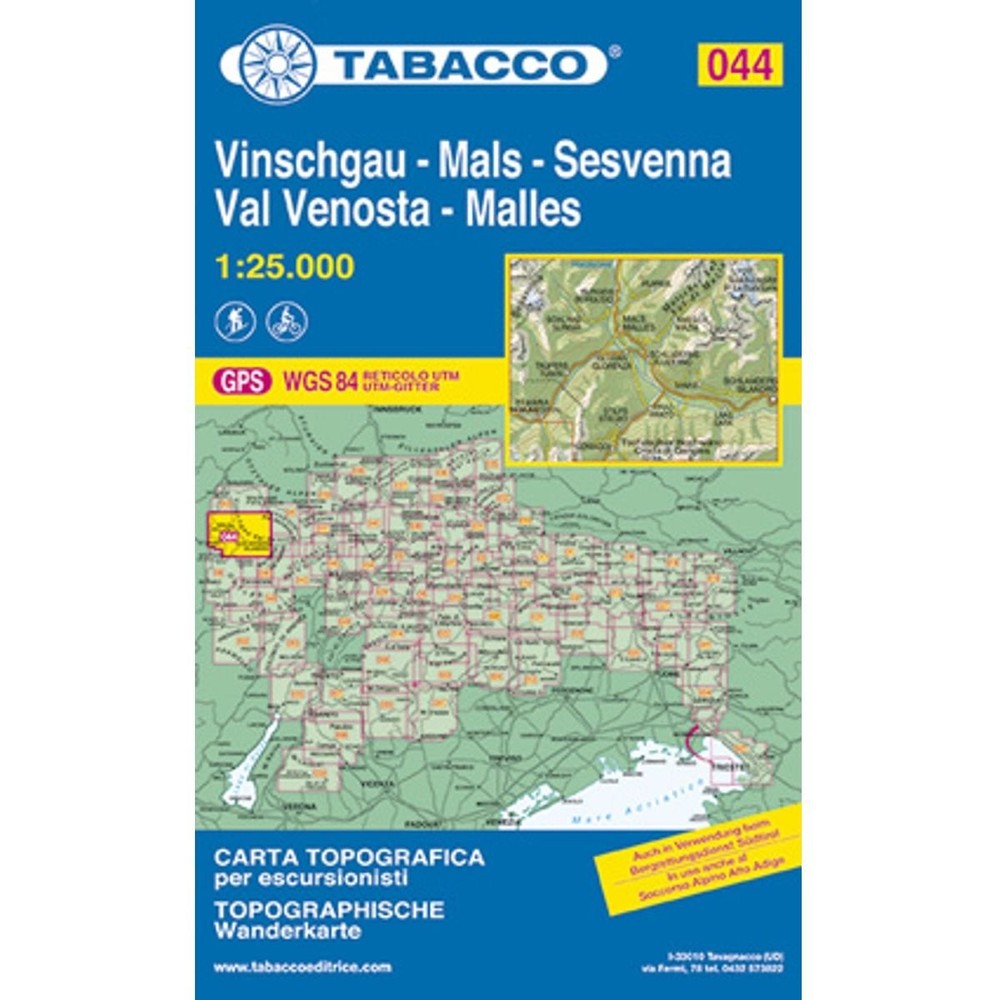 Tabacco Casa Editrice Val Venosta/Vinschgau / Sesvenna (Map) (UK IMPORT)
