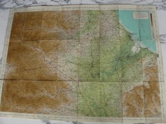 Vintage Batholomew’s Teesdale map c1920 Half Inch Sheet 4 old Hartlepool Barnard