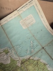 9 Vintage Antique Cloth Mounted Maps