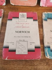 National Grid 5th & 7th Series Maps X 6 South East England-London-Chichester.