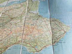 Bartholomew Survey Cloth Map of The Firth of Tay – Sheet 49 Series – circa 1935