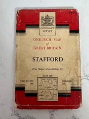 OS Ordnance Survey One Inch Paper Map, Stafford, Sheet 119, 1953