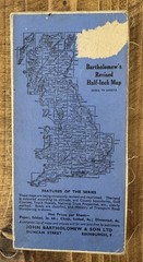 Vintage Bartholomew’s Salisbury Plain Map Sheet 8 – 1948 Cloth Mounted Half-Inch