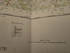 Vintage 1959 Ordnance Survey One-Inch Map of Great Britain London S.W. Sheet 170