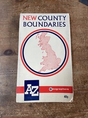 The County Boundaries 1974 by Geographers A to Z Folding Paper Map