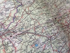 Vintage Bartholomew’s Half Inch Cloth Map, Sheet 8, Sailsbury Plain. 4shillings