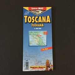 BERNDTSON MAP Laminated Map ~ TUSCANY / TOSCANA (English & Italian)