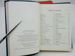 ATLAS The Traveler’s Atlas A Geographic Handbook c1997 Suede Cover 4×6″ ORANGE