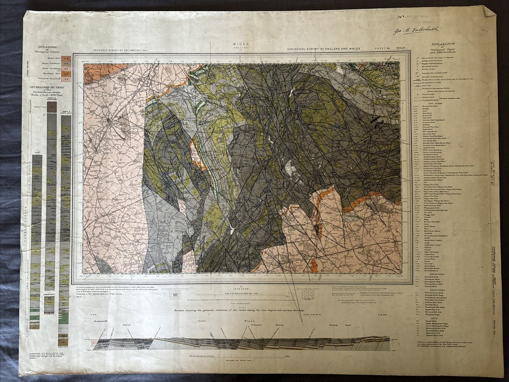 Geological Survey of Great Britain: Wigan (Preston) Sheet 84 Solid 1937