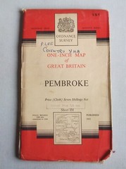 PEMBROKE – ORDNANCE SURVEY ONE-INCH MAP OF GREAT BRITAIN. SHEET 151 , 1960