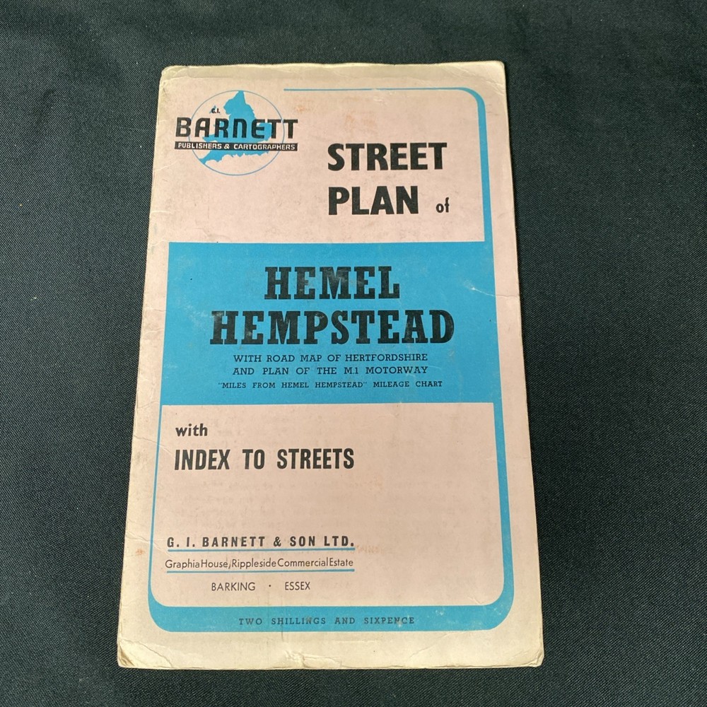Barnett’s Street Plan with Index 1970’s – Hemel Hempstead (1299)