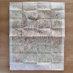 Vintage Ordinance Survey Map Sheet Lake District 1960