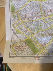 London Folding Map with Underground Railway, Street Index 1980’s Tourist UK