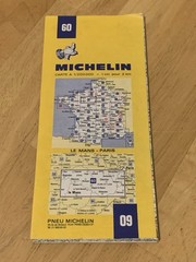 Michelin Map 60 Le Mans Paris No.9 Vintage France Road Map