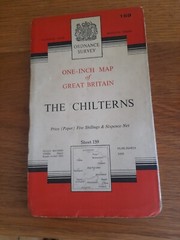 1959 ORDNANCE ONE-INCH MAP OF GREAT BRITAIN THE CHILTERNS No.159