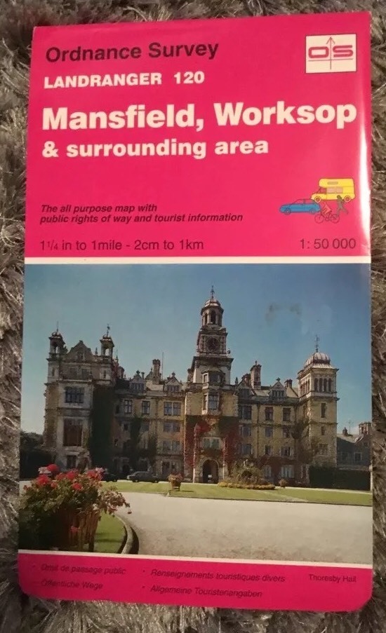 1992 Landranger Ordnance Survey Map Mansfield, Worksop And Surrounding Sheet 158