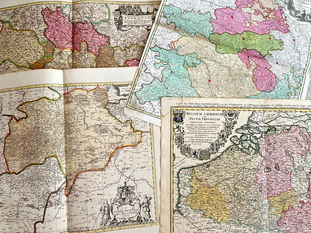 AUTHENTIC LARGE COLOR MAP FROM 18TH CENTURY – Museum Grade Quality