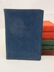 ATLAS The Traveler’s Atlas A Geographic Handbook c1997 Suede Cover 4×6″ ORANGE