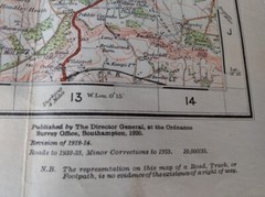2 x 1930s WINDSOR & LOWESTOFT Vintage O.Survey CLOTH Maps 1 Inch to 1 Mile