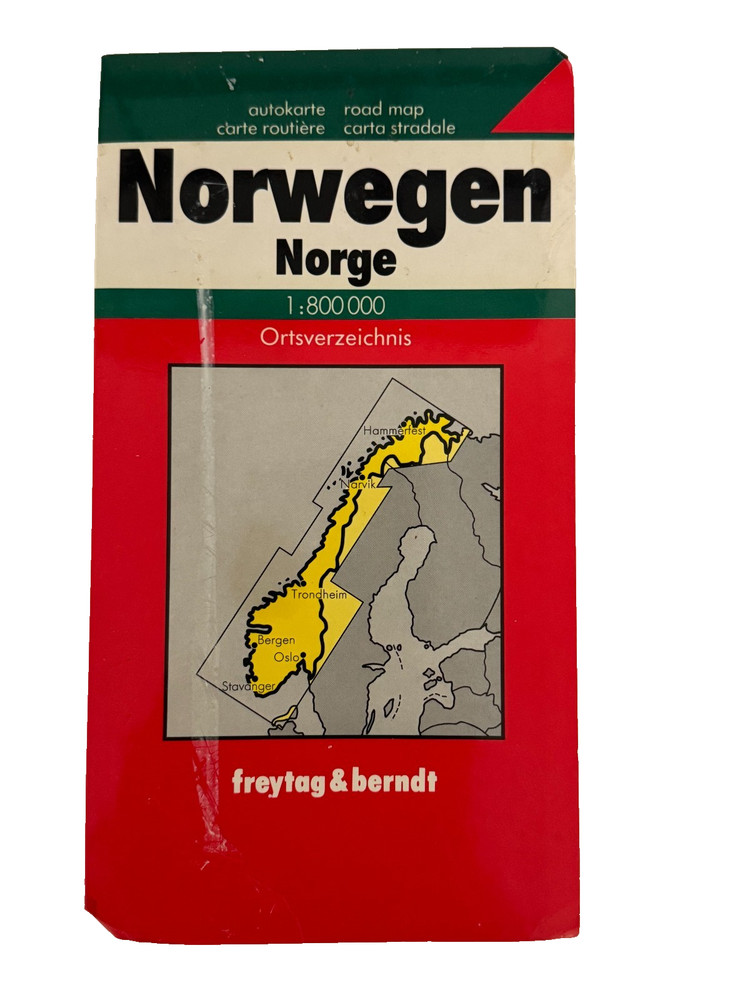 Norway Road Map 1:800000 Freytag & Berndt 1996