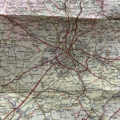 VALE OF TRENT Bartholomew Half Inch Map No 24 1969 Leicester Lichfield Masefield