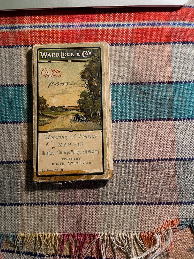 Ward , Lock & Co / W. & A.K. Johnston Motoring Map Of Hereford & Wye Valley Area