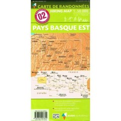 Pyrenees Map: 02 Pays Basque Est Rando Editions France walking hiking