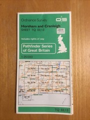 1983 Ordnance Survey Pathfinder Map TQ 03/13 Horsham And Cranleigh