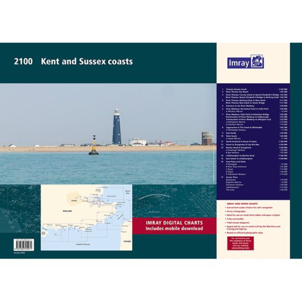 Imray Chart Pack 2100: Kent and Sussex Coasts (Spiral Bound)