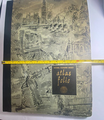 1958 VTG National Geographic Society Atlas Folio Complete Hardcover Vintage Maps